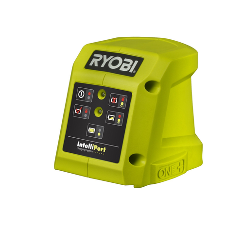 Yellow Ryobi IntelliPort charging station 