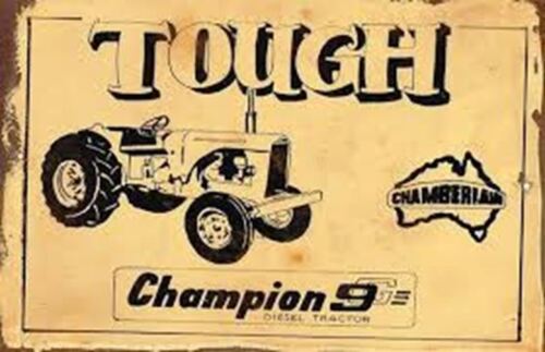 Tough Champion 9 metal sign 20 x 30 cm