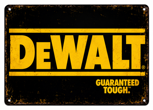 Dewalt Tough Mechanic Auto Power Tools Garage Workshop Man Cave Metal Sign - Tin Sign Factory Australia
