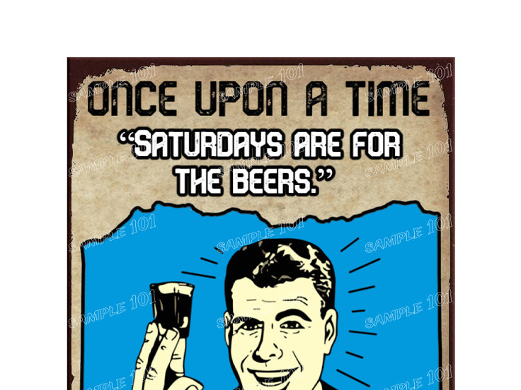 SATURDAY BEER Vintage Retro Home Wall Shed Garage Funny Décor Bar Wall Tin Metal Signs