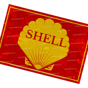 SHELL Rustic Look Vintage Man Cave Shed-Garage and Bar 60x40cm Tin Décor Metal Sign