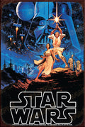 STAR WARS HILDEBRANDT Retro Shed Garage Home Office Decorative Wall Rustic Look Tin Metal Signs