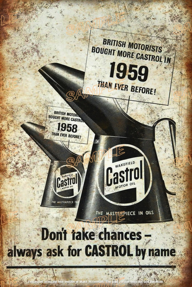 TAKES CHANCES Retro Vintage Rustic Look Home Shed Garage Decorative Lounge Bar Wall Tin Metal Signs