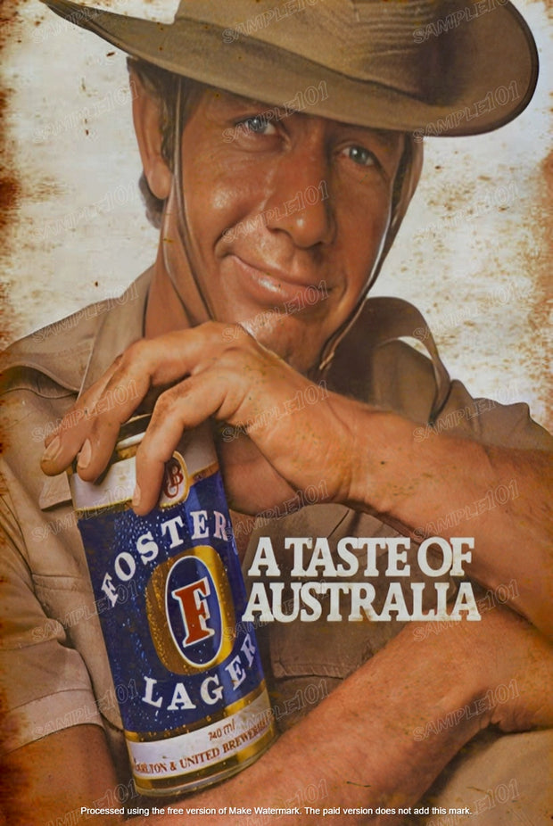 TASTE OF AUSTRALIA Vintage Retro Drink Beer Home Wall Décor Bar Wall Tin Metal Signs