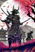 THE WARRIOR SAMURAI UNDER THE MOON