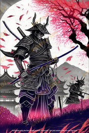 THE WARRIOR SAMURAI UNDER THE MOON