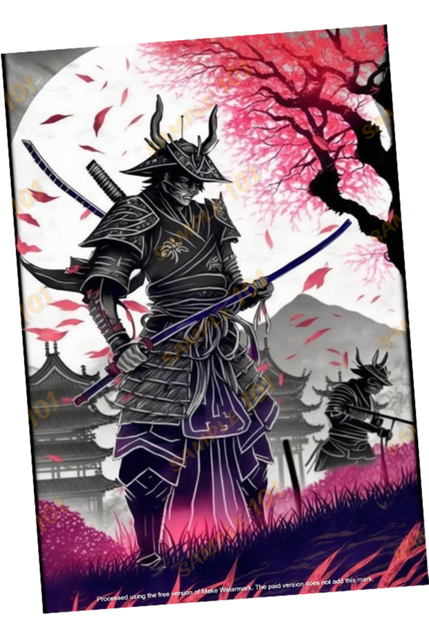 THE WARRIOR SAMURAI UNDER THE MOON