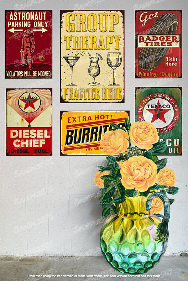 THERAPY PRACTICE Vintage Retro Home Wall Shed Garage Poster Décor Bar Wall Tin Metal Signs