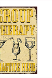 THERAPY PRACTICE Vintage Retro Home Wall Shed Garage Poster Décor Bar Wall Tin Metal Signs