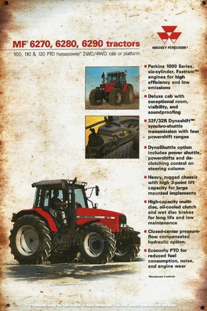 THE TRACTORS Retro Vintage Rustic Look Home Wall Décor Reproduction Bar Wall Tin Metal Signs