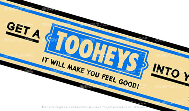  Buy TOOHEYS INTO YOU Bar Runner: Catch Spills, Share Good Vibes (890mm x 240mm)