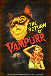 VAMPURR CAT Rustic Look Home Warning Wall Décor Reproduction Bar Wall Tin Metal Signs