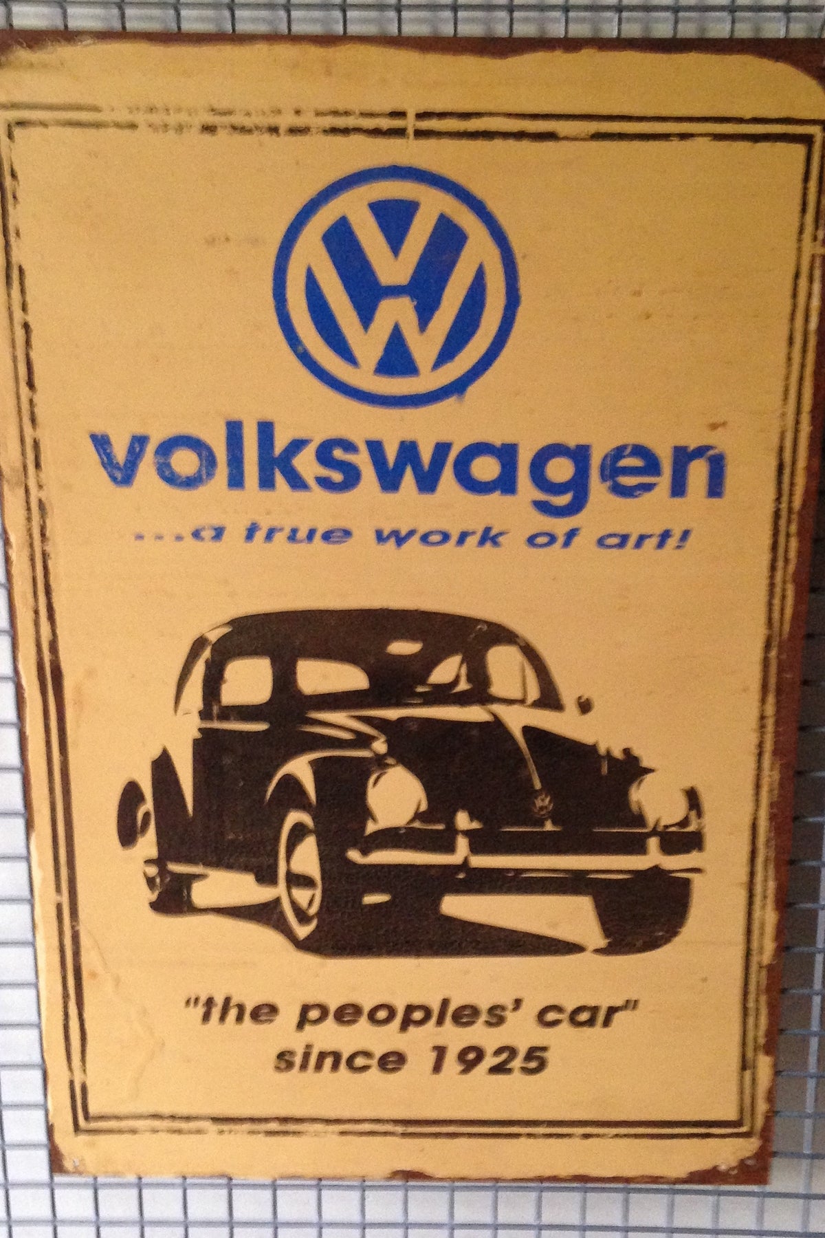 Volkswagen People's Car Since 1925 20 x 30 cm metal sign