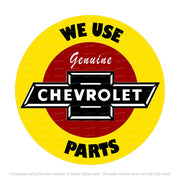 CHEVROLET PARTS Retro/ Vintage Round Metal Sign Man Cave, Wall Home Décor, Shed-Garage, and Bar