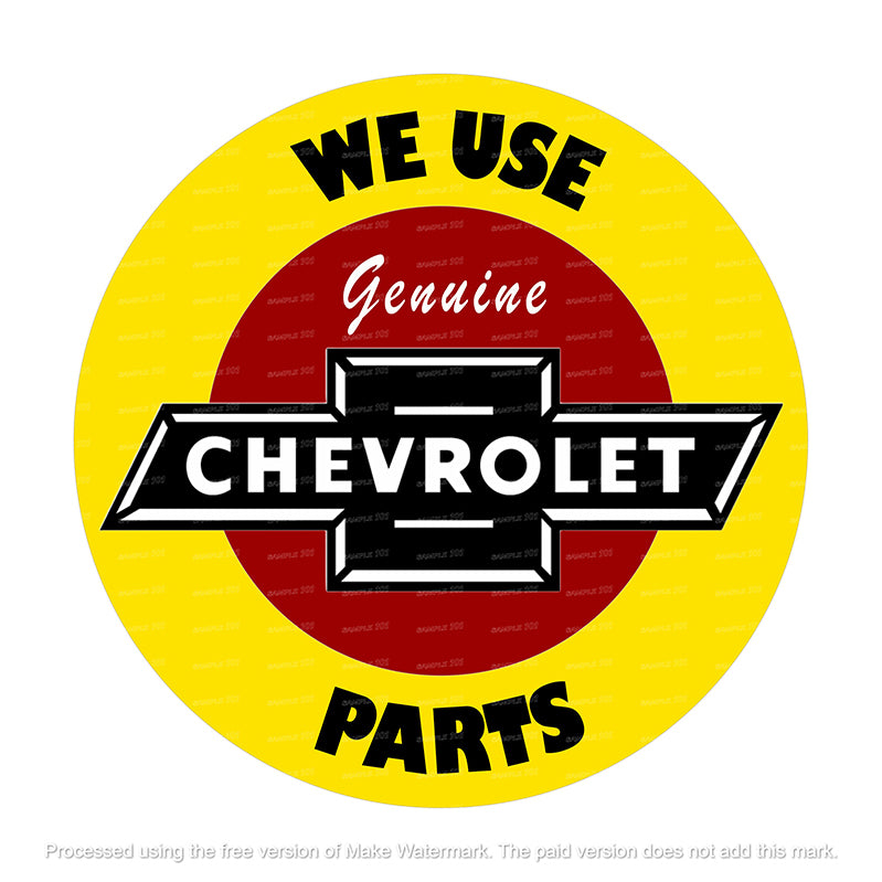 CHEVROLET PARTS Retro/ Vintage Round Metal Sign Man Cave, Wall Home Décor, Shed-Garage, and Bar