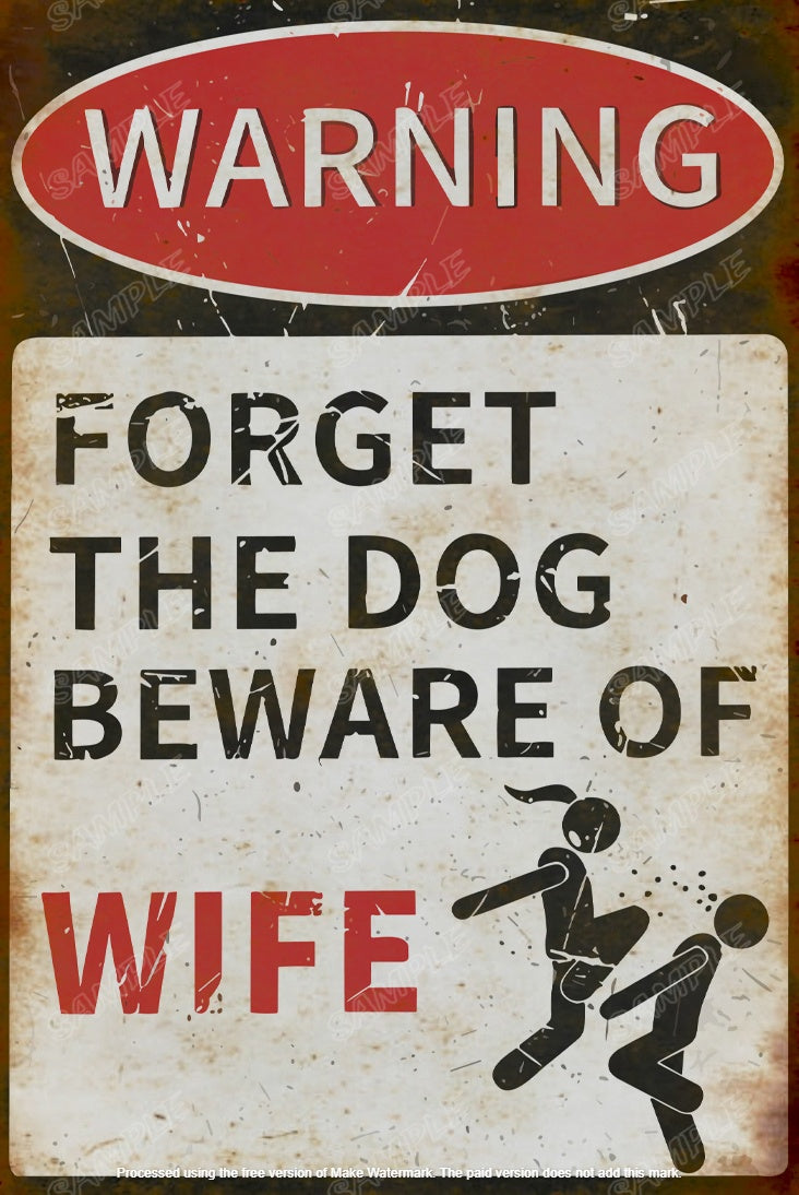 WIFE THAT KICKS Retro Vintage Rustic Look Home Classic Shed Resto Café Reproduction Bar Wall Tin Metal Signs