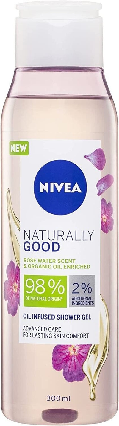 Luxurious NIVEA Rose Water & Organic Oil Shower Gel - 300ml