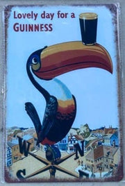LOVELY DAY FOR A GUINNESS Tin Metal Sign Home Decor