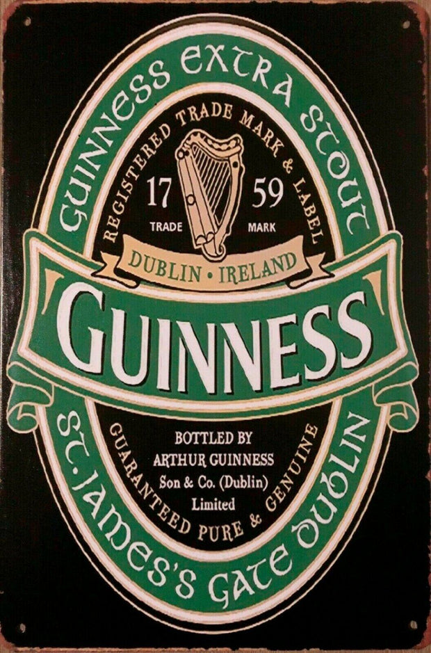 1759 Guinness tin metal sign MAN CAVE brand new