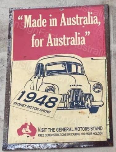 1948 SYDNEY MOTOR SHOW 20x30 CM Sign | Screen Printed By AUSTRALIAN COMPANY