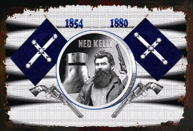 NED KELLY 1854 1880 Retro Metal Tin Wall Sign Man Cave Shed