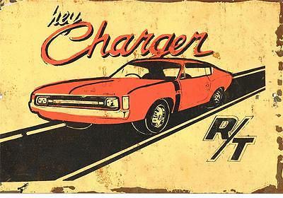 CHARGER RT   Metal  Sign  20x 30 cm - TinSignFactoryAustralia