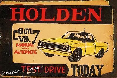 HOLDEN 6 OR V8   Metal  Sign  20x 30 cm - TinSignFactoryAustralia
