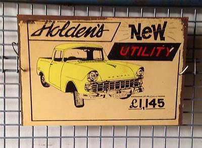 Holdens New Ute   Sign  20x 30 cm - TinSignFactoryAustralia