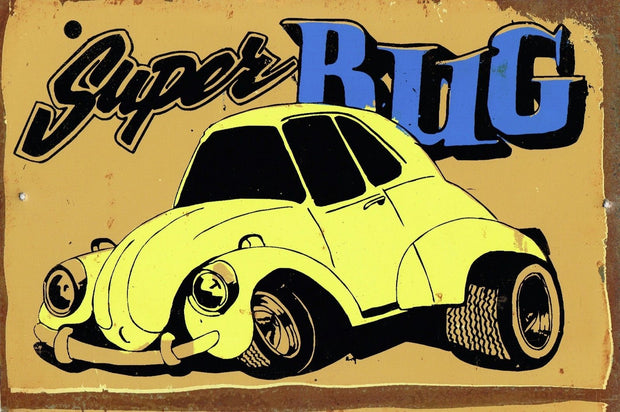 Super Bug Metal  Sign  20x 30 cm - TinSignFactoryAustralia