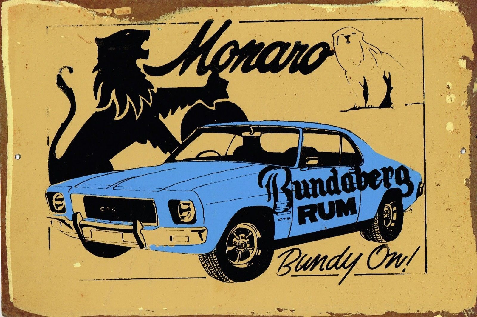 Manaro GTS Bundy On Metal  Sign  20x 30 cm - TinSignFactoryAustralia
