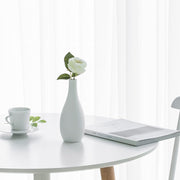 "White Sheer Voile Curtains - Elegant Window Treatment Set for Living Room, Kitchen, Bedroom - Pack of 2"