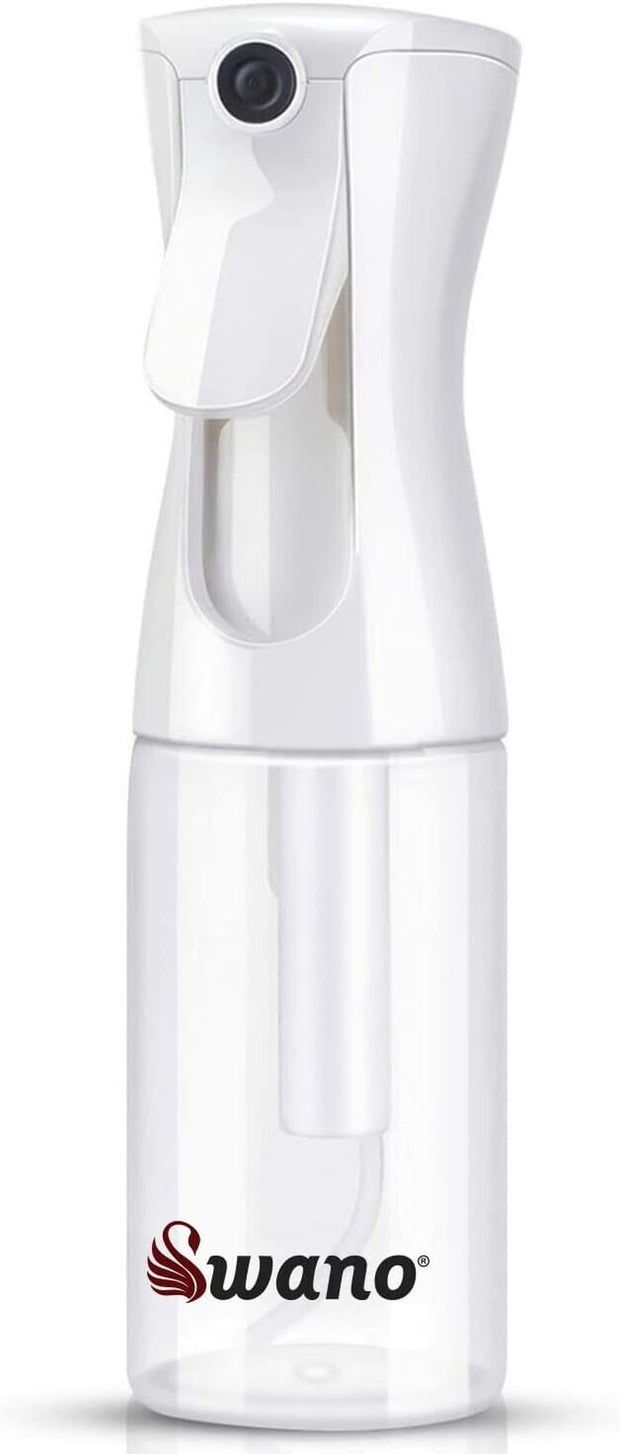 "Swano 200ML White Continuous Mist Hair Spray Bottle - Perfect for Styling and Cleaning"