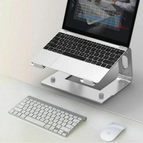 Silver Ergonomic Aluminum Mac Laptop Stand Portable Computer Stand Holder Compatible with Any 10 to 15.6 inches Notebook