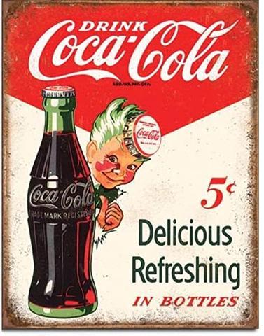 COKE - Sprite Boy 5 Cents METAL SIGN FREE POSTAGE 30 X 40 CM - Tin Sign Factory Australia
