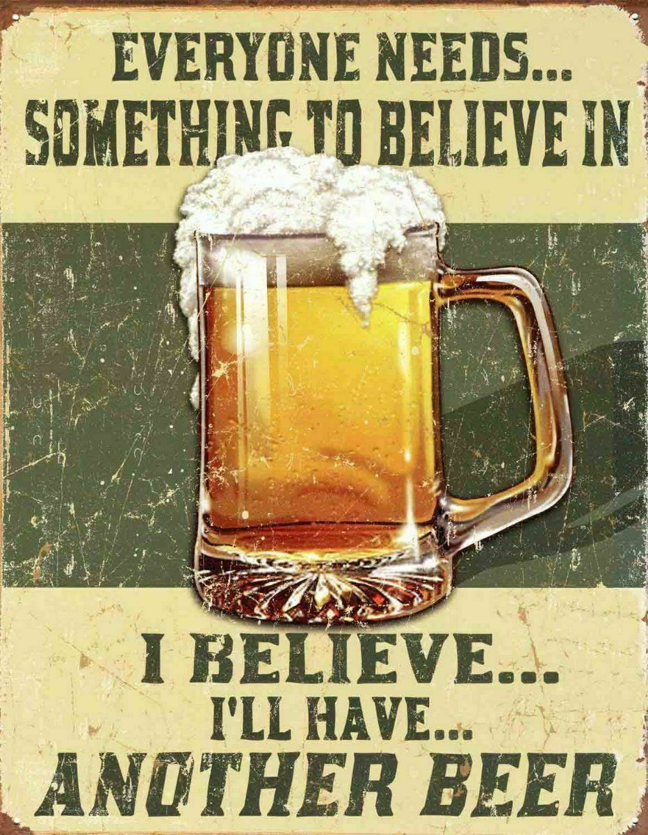 BEER Rustic Vintage Retro Tin Signs Man Cave, Shed & Bar -Garage Sign - Tin Sign Factory Australia