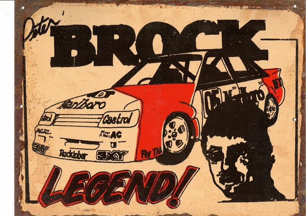 Brock Legend Tin metal sign 30x 40 cm