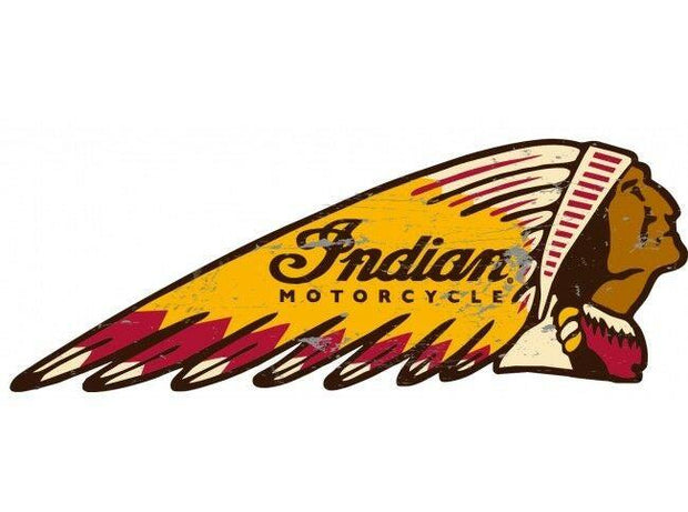 Indian Head Metal Sign