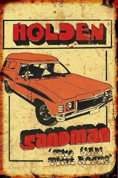 Holden Sandman metal sign 20 x 30 cm