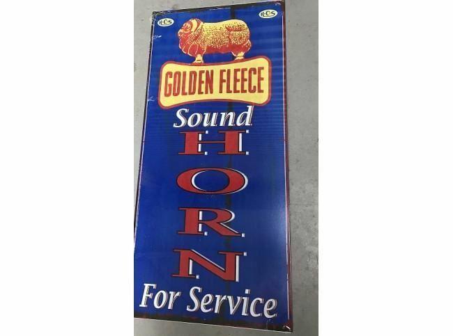 GOLDEN Fleece sound horn metal sign - Tin Sign Factory Australia