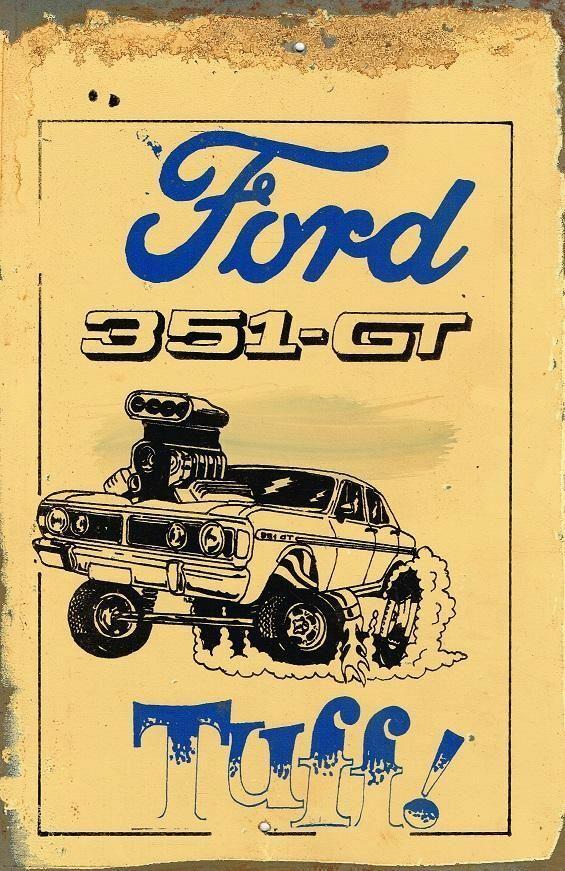 Ford 351 GT Tuff metal sign 20 x 30 cm - Tin Sign Factory Australia