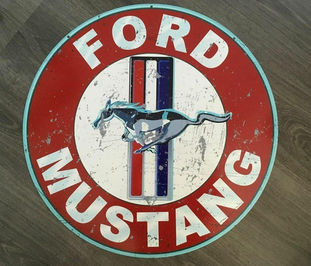 Ford Mustang Metal sign Man cave bar Free postage Australia wide