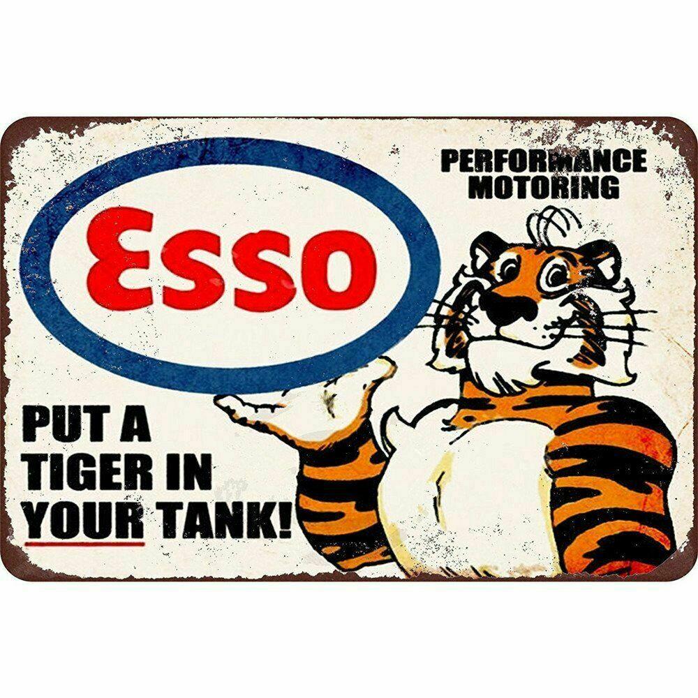 ESSO Rustic Look Vintage Retro Tin Signs Man Cave, Shed & Bar SIGN - Tin Sign Factory Australia