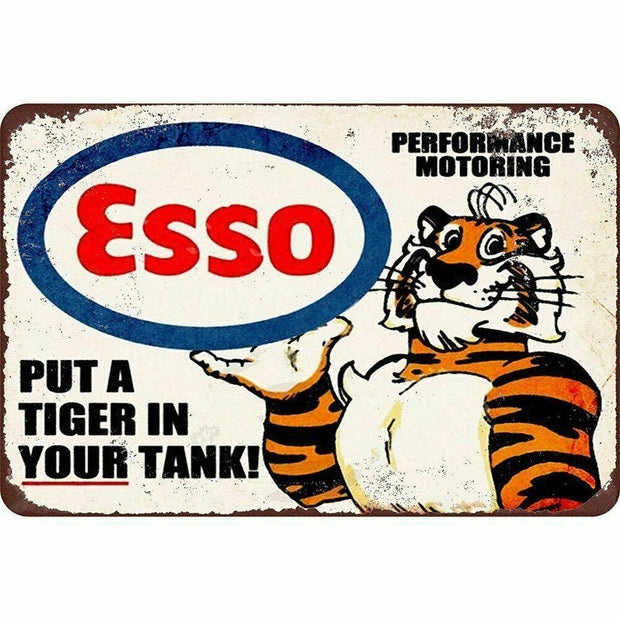 ESSO Rustic Look Vintage Retro Tin Signs Man Cave, Shed & Bar SIGN
