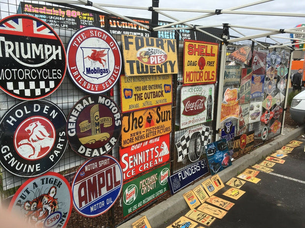 Ampol Motor Oil metal tin sign bar garage