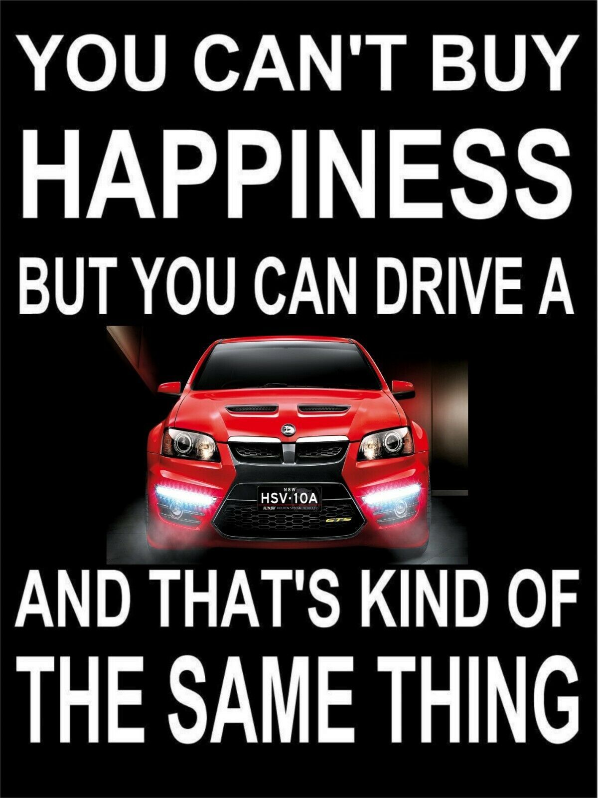HSV Happiness Look Vintage Tin Metal Sign Man Cave, Shed-Garage - Tin Sign Factory Australia