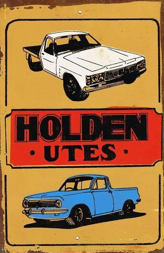 HOLDEN UTES metal sign 20 x 30 cm - Tin Sign Factory Australia