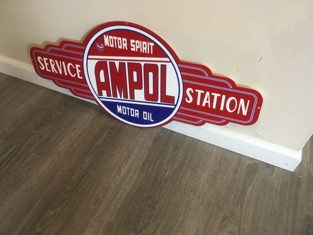 Ampol Motor Oil metal tin sign bar garage
