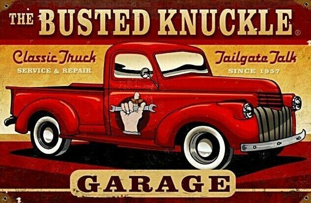 GARAGE Rustic Look Vintage Tin Metal Sign Man Cave Shed - Tin Sign Factory Australia