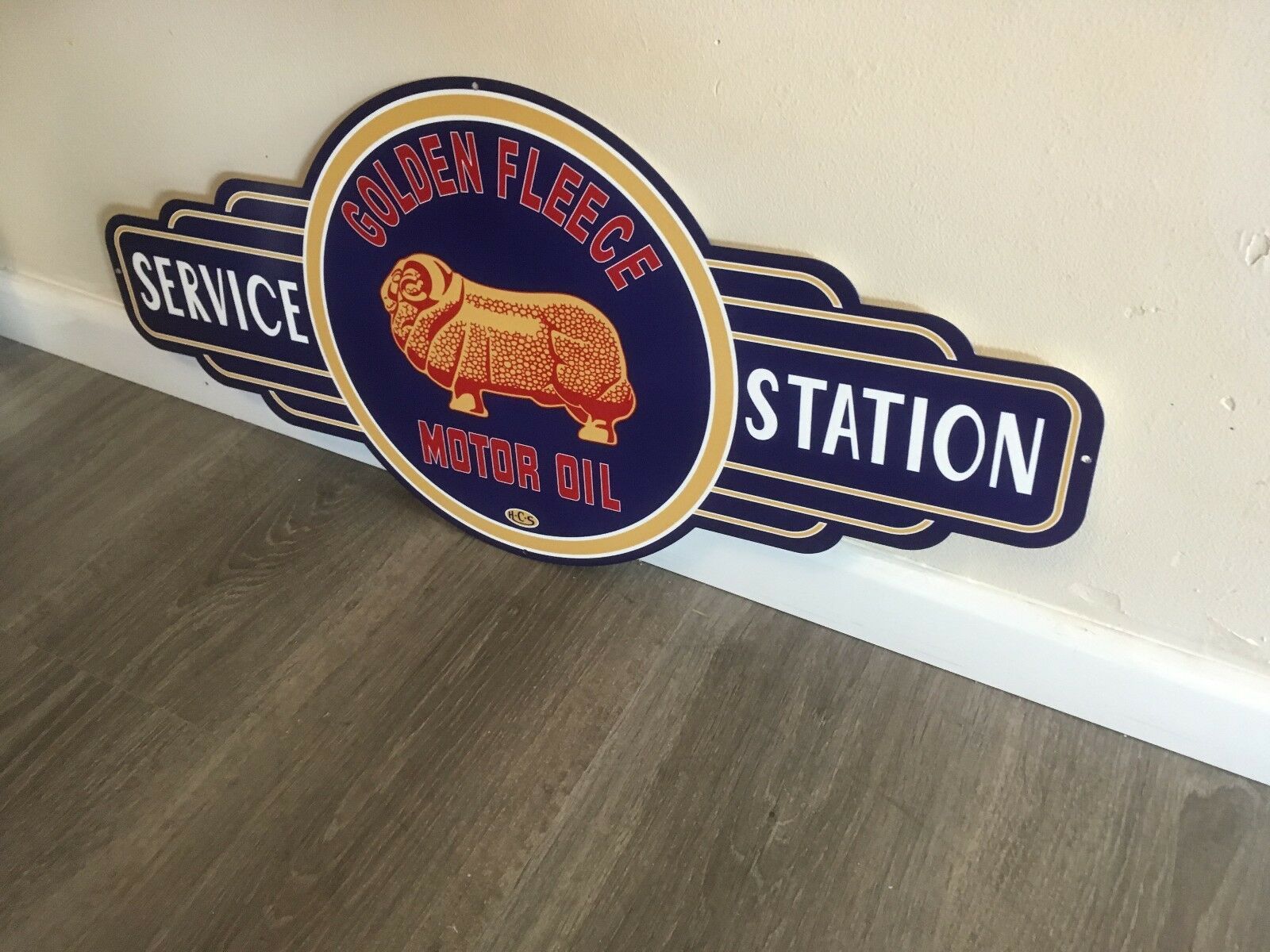 Golden Fleece Service Station tin metal sign bar garage - - Tin Sign Factory Australia