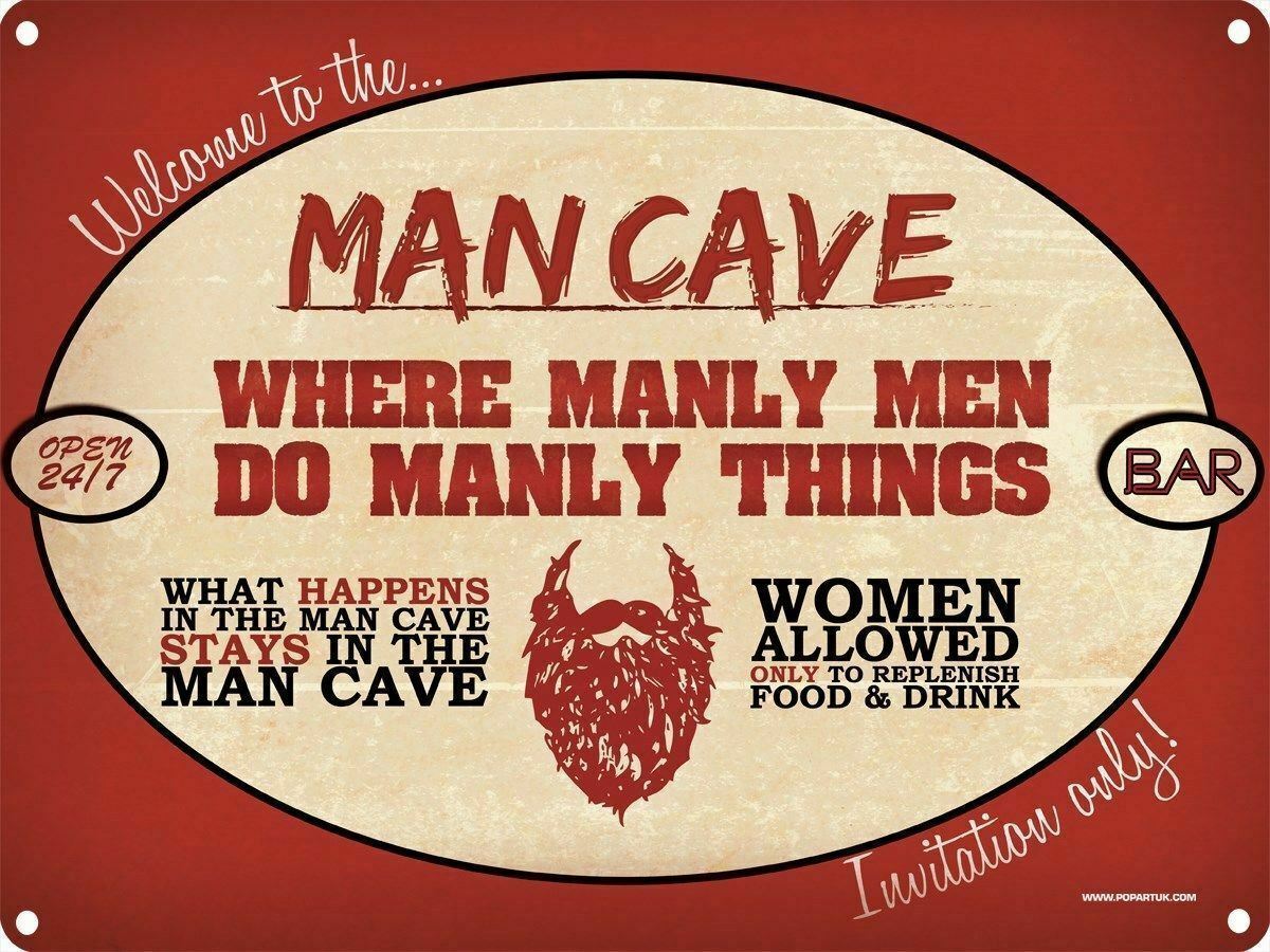 Welcome To The Man Cave Tin Sign 40.7x30.5cm - Tin Sign Factory Australia